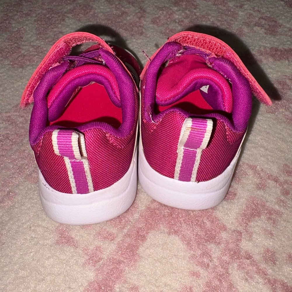 Wonder Nation Pink, Purple, & White Athletic Mesh Sneakers Baby Girl Size 2 - Picture 5 of 7